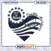 Seattle Mariners Heart PNG Design