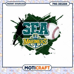 Seattle Mariners Baseball PNG Design Instant Download