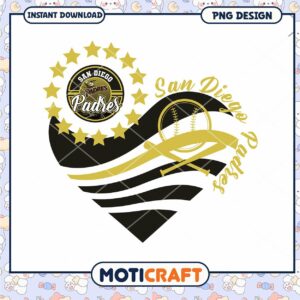 San Diego Padres Heart PNG