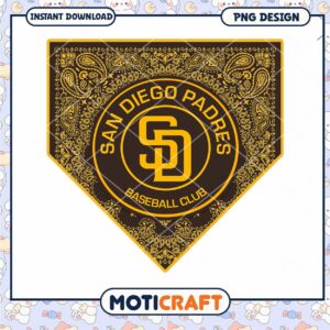 San Diego Padres Bandana PNG Digital Download Design