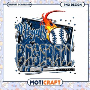 Royals Baseball PNG Design for Instant Download Art