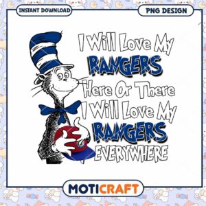 Rangers Cat PNG Design