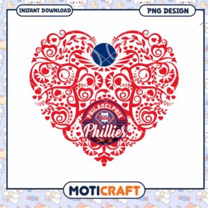 Phillies Heart PNG Design