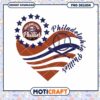 Phillies Baseball Heart PNG