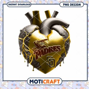 Padres Heart PNG Design Download