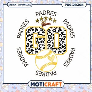 Padres Go Softball PNG Design