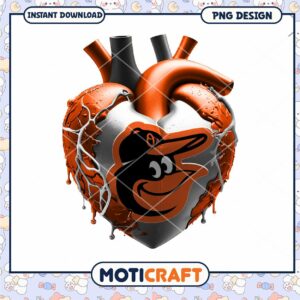 Orioles Heart PNG Design
