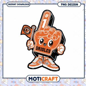 Orioles Foam Finger PNG Design