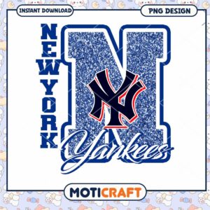 NY Yankees Glitter PNG Design