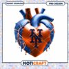 NY Mets Heart PNG Design Download