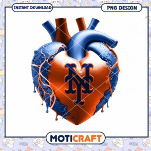 NY Mets Heart PNG Design Download