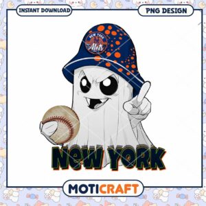 New York Mets Ghost Baseball PNG Digital Download Design