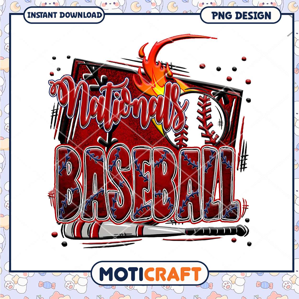 Nationals Baseball PNG Design Nationals Baseball PNG Design