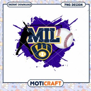 Milwaukee Brewers PNG Baseball Design