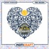Milwaukee Brewers Heart Design PNG Instant Download Art