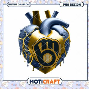 Milwaukee Brewers Heart PNG
