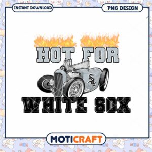Hot for White Sox Retro Car PNG Graphic Design Download
