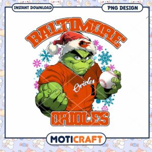 Grinch Orioles Christmas PNG