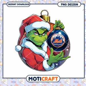 Grinch Mets Christmas Ornament PNG