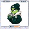 Grinch in Hoodie Drinking Coffee PNG Download Design