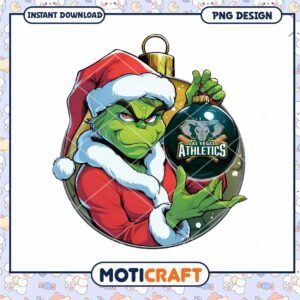 Grinch Holiday Ornament Las Vegas Athletics PNG Design Grinch Holiday Ornament Las Vegas Athletics PNG Design