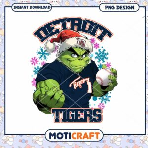 Grinch Detroit Tigers PNG Design