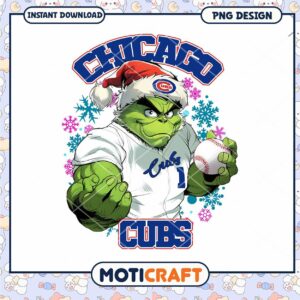 Grinch Cubs Christmas PNG Design