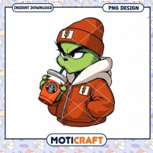 Grinch Coffee PNG Sublimation