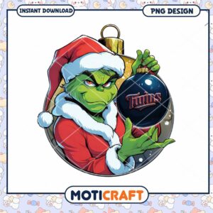 Grinch Christmas Ornament Design for Instant Download PNG