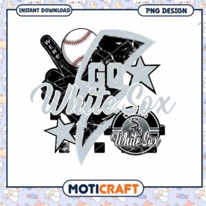 Go White Sox Baseball PNG