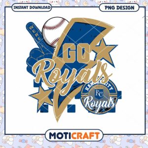 Go Royals Baseball PNG Design