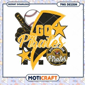 Go Pirates Baseball PNG Design