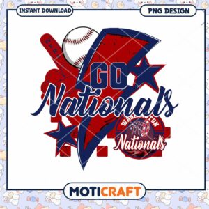 Go Nationals Baseball PNG Design