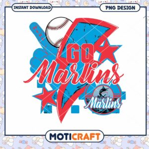 Go Marlins Baseball PNG Design