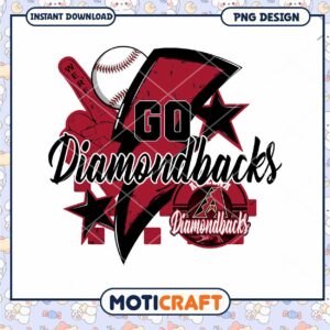 Go Diamondbacks PNG Baseball Design