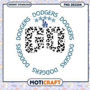 Dodgers Leopard Print PNG Design