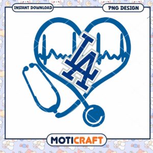 Dodgers Heartbeat PNG Design