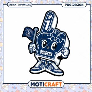 Dodgers Foam Finger PNG Design