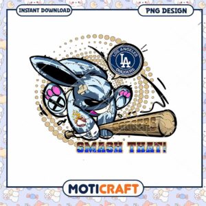 Dodgers Bunny Baseball PNG Design