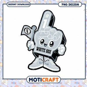 Cute White Sox Foam Finger PNG