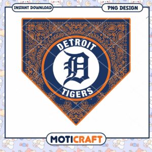 Detroit Tigers Bandana Design Instant Download PNG Art