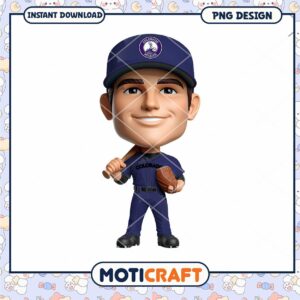 Cute Colorado Rockies Baseball Player PNG Design Download