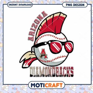 Cool Arizona Diamondbacks Baseball PNG Design Download