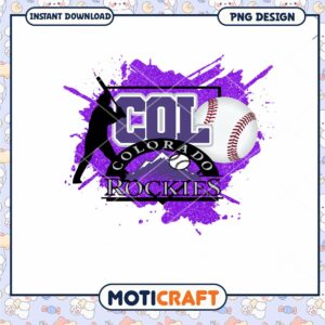 Colorado Rockies Baseball PNG Graphic for Fans Design