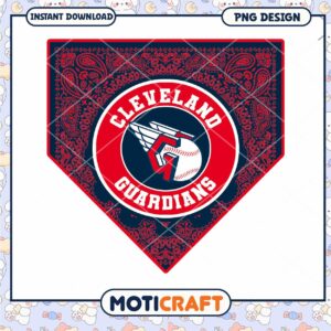 Cleveland Guardians Baseball PNG Design Downloadable Art
