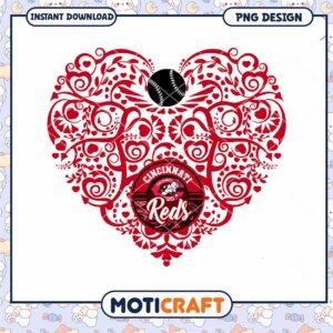 Cincinnati Reds Heart PNG Design