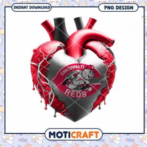 Cincinnati Reds Heart PNG