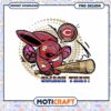 Cincinnati Reds Bunny Smash That Baseball PNG Design