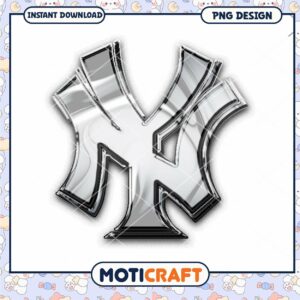 Chrome NY Yankees Logo PNG