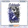 Vintage Colorado Rockies Baseball Art PNG Download